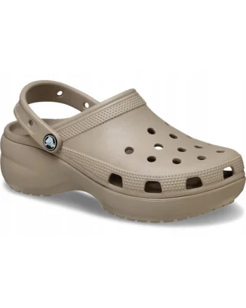 Saboti slingback cu model perforat si talpa flatform, Bej