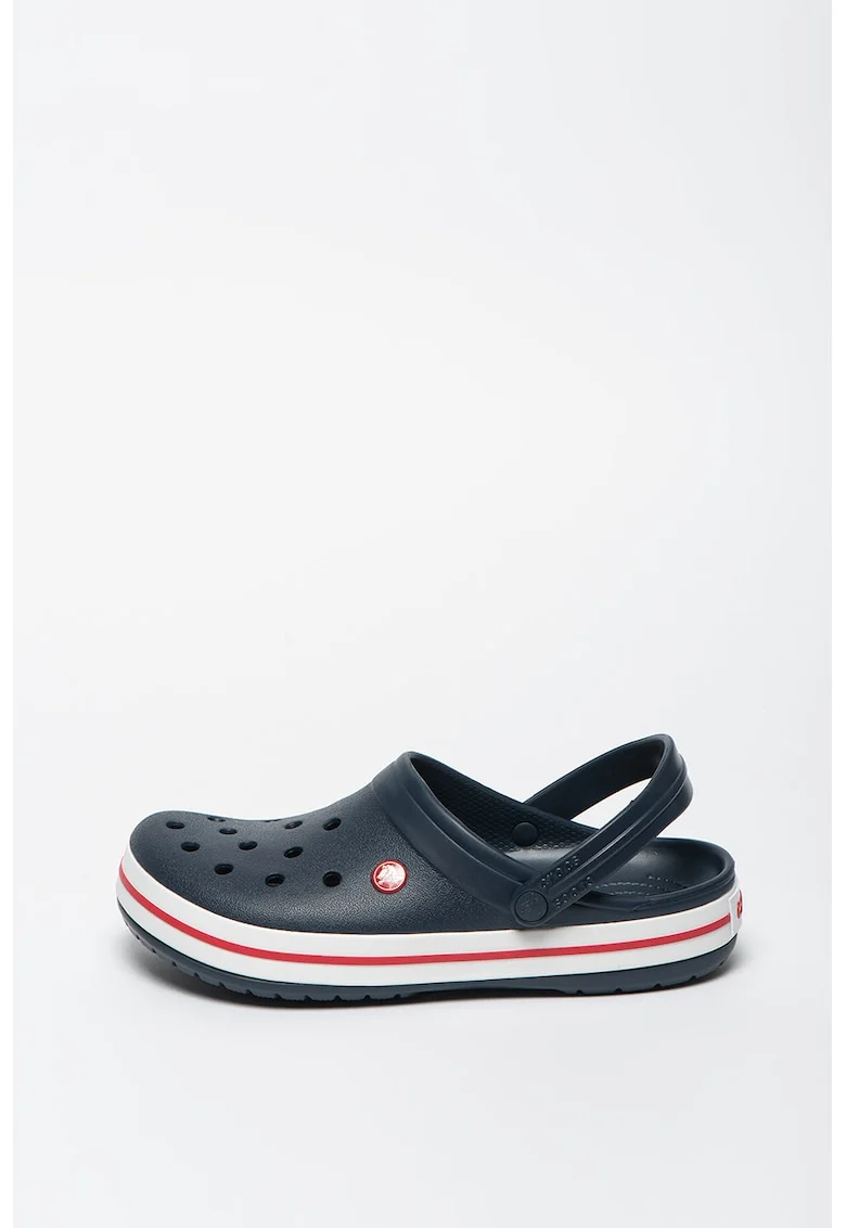 Saboti unisex cu bareta sling-back Crocband, Bleumarin