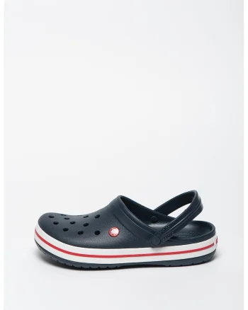 Saboti unisex cu bareta sling-back Crocband, Bleumarin