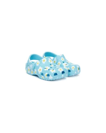 Slapi pentru fete,  305378088, model floral, plastic, albastru