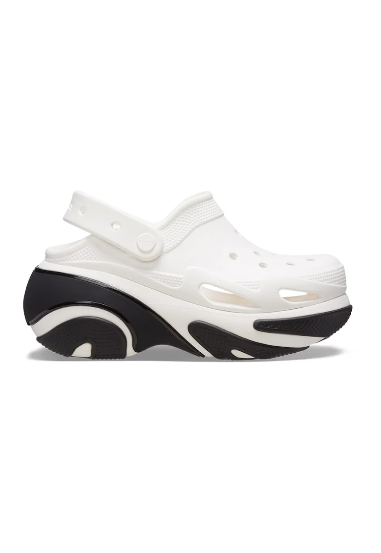 Saboti slingback cu talpa demi-wedge, Alb