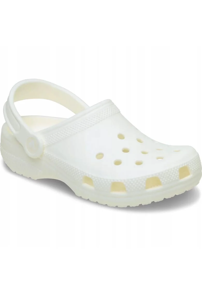 Saboti copii,  Classic Glow Kids Clog, Alb, Alb