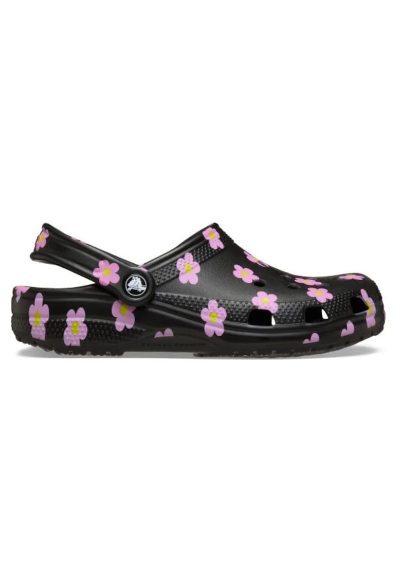 Saboti  Classic Flower Clog K, Negru