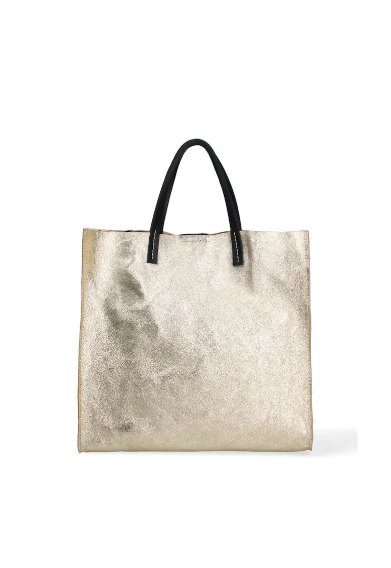 Geanta tote din piele cu etui interior Ereva, Auriu platinat