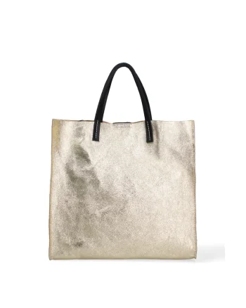 Geanta tote din piele cu etui interior Ereva, Auriu platinat