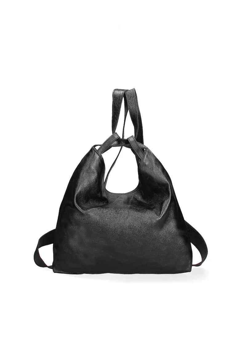 Geanta covertibila din piele Edera, Negru