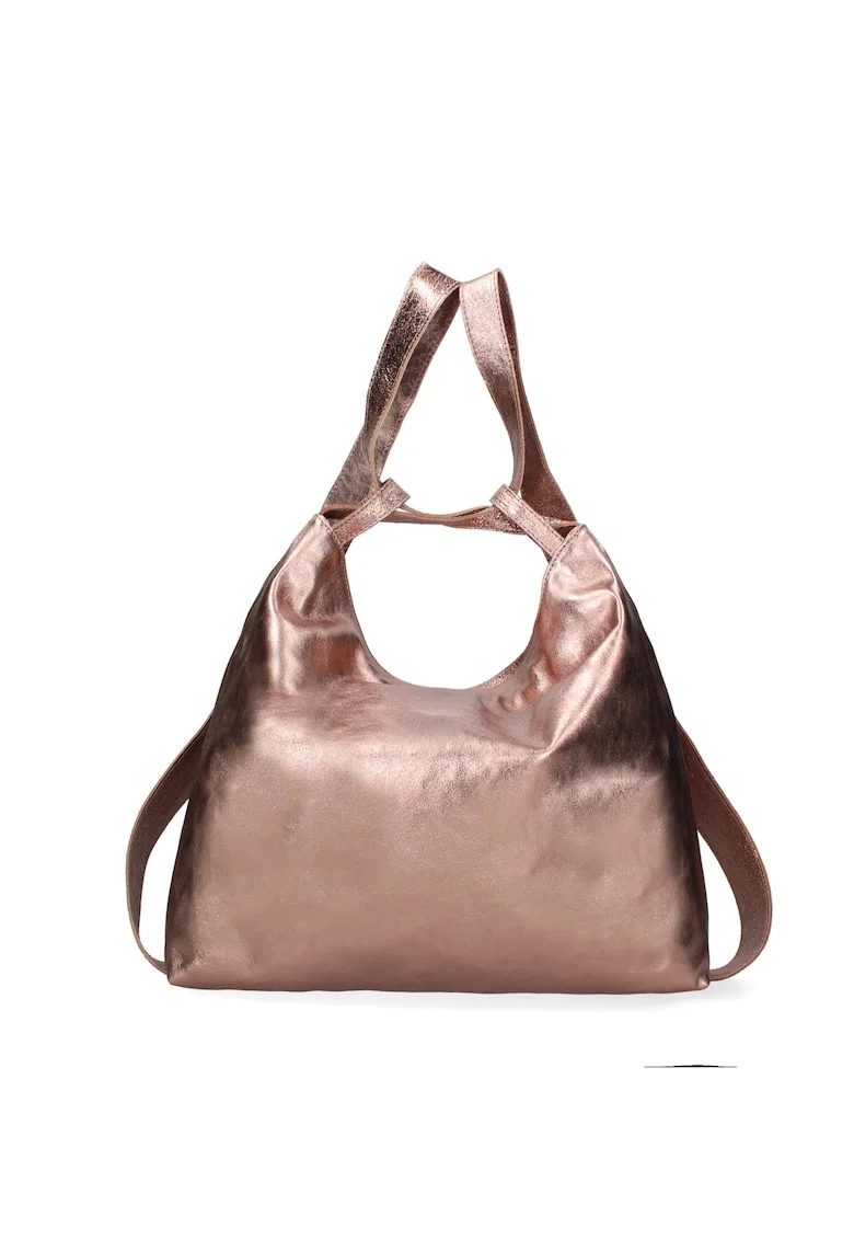 Geanta covertibila din piele Edera, Auriu rose