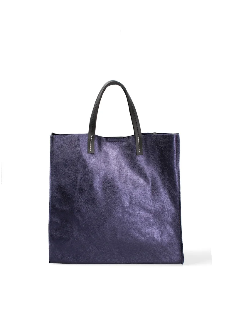 Geanta tote din piele cu etui interior Ereva, Albastru inchis