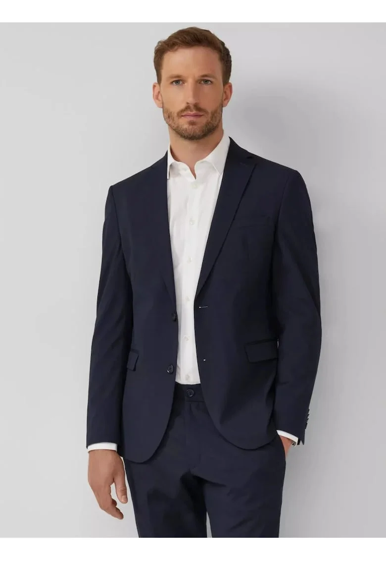 Sacou barbati cu model fin si croiala Regular Fit, Bleumarin inchis