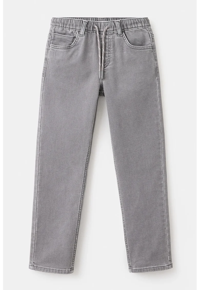 Blugi relaxed fit cu cordon, Gri