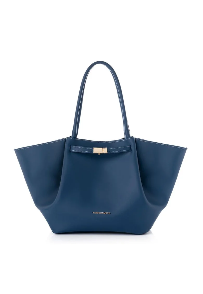 Geanta shopper cu buzunar interior cu fermoar, Albastru inchis