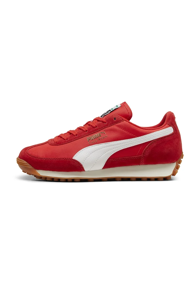Pantofi sport cu garnituri de piele intoarsa Easy Rider Vintage, Albdwqfsq, Alb/Rosu vermillion