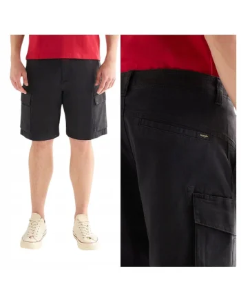 Pantaloni Barbati Scurti,  PK Cargo Short, Negru, Bumbac, Design Clasic Casual, Ideal Pentru Uz Zilnic, Material Premium Confortabil, Inchidere Sigura, Croiala Relaxed Fit, Negru