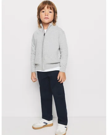 Pantaloni uni regular fit, Albastru oceanic