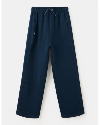 Pantaloni de trening cu snur si buzunare laterale, Bleumarin