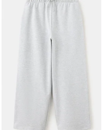 Pantaloni de trening din amestec de bumbac cu snur, Gri deschis melange