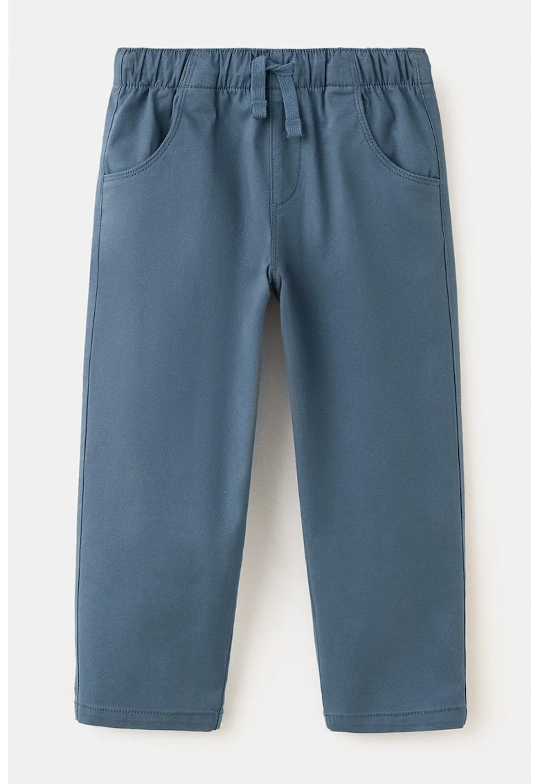 Pantaloni drepti cu snur, Albastru stins