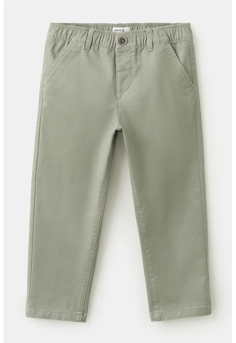 Pantaloni uni regular fit, Verde pastel