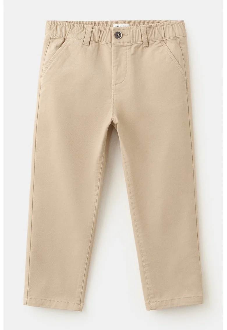 Pantaloni uni regular fit, Bej deschis