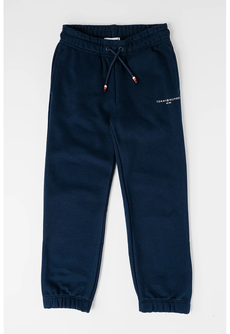 Pantaloni de trening din amestec de bumbac cu snur ajustabil, Bleumarin