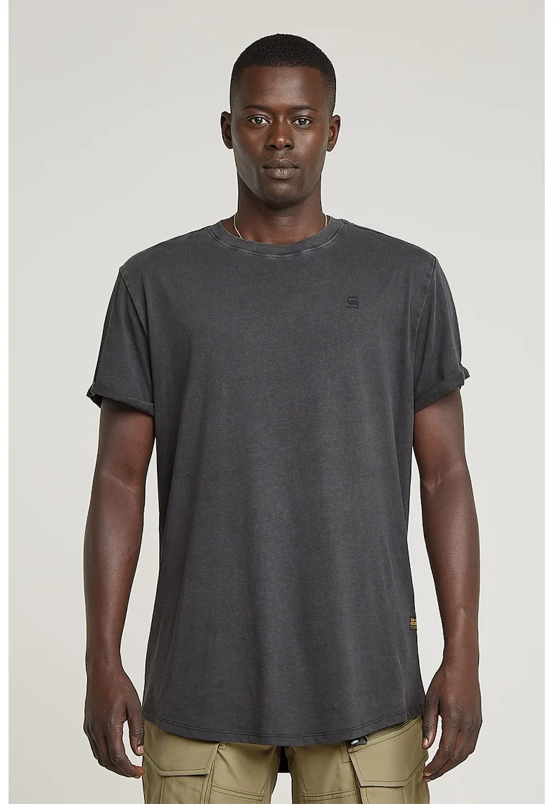 Tricou relaxed-fit din bumbac organic, Gri inchis