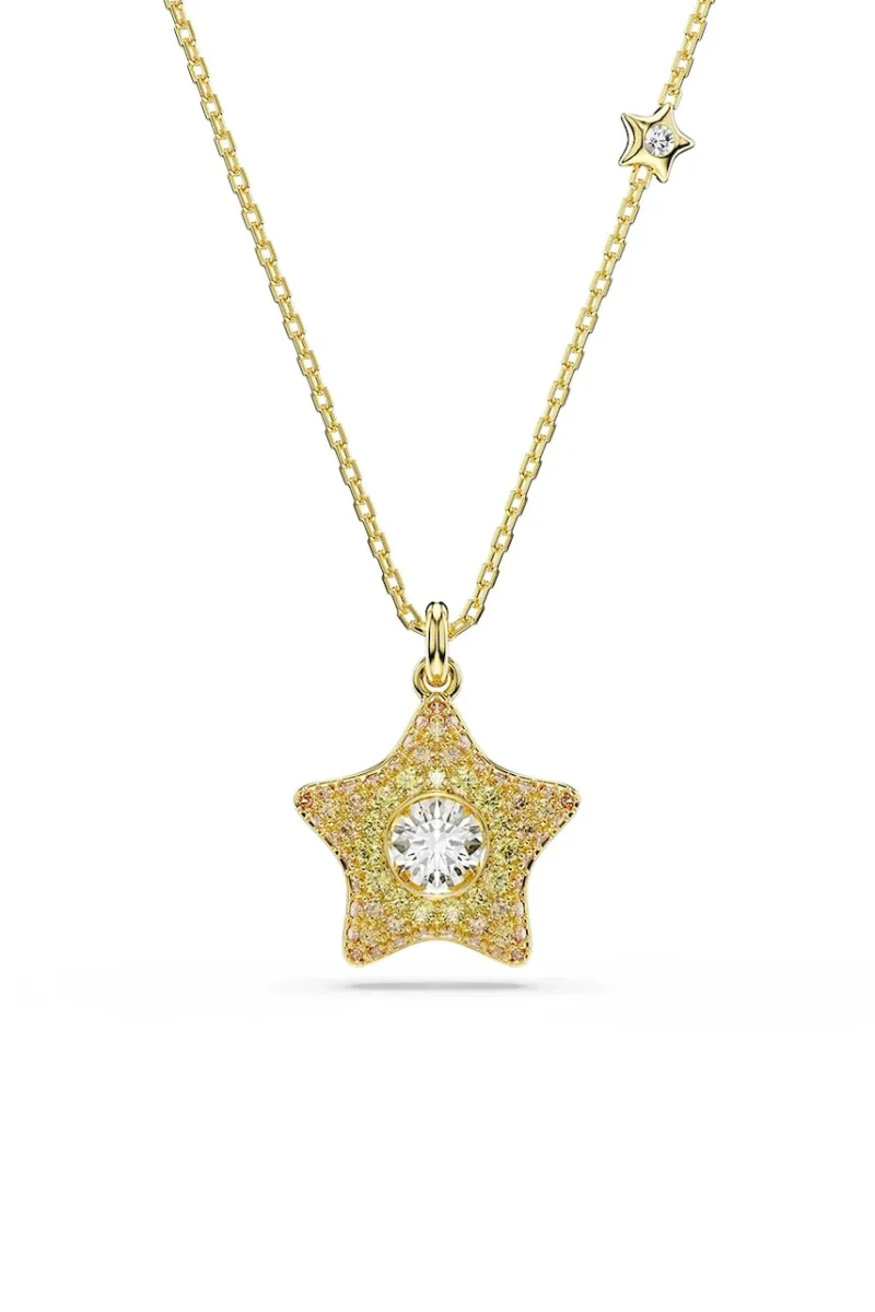 Swarovski lănțișor cu pandantiv pentru femei placat cu aur zirconiu cubic SUBLIMA