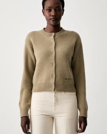A.P.C. cardigan pentru femei din lână lila