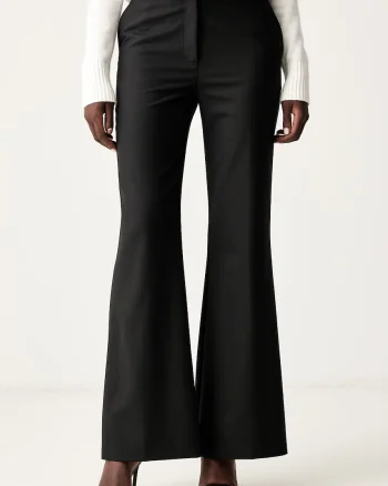 Pinko pantaloni wide leg pentru femei cu lână
