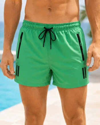 Sort de baie barbati , tip pantalon scurt, buzunare cu fermoar, -resinge apa 7740
