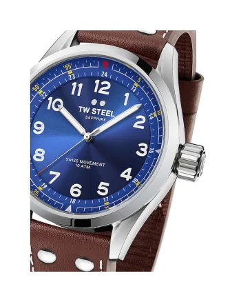 Ceas barbatesc Tw-Steel SVS102, Quartz, 45mm, 10ATM, Argintiu