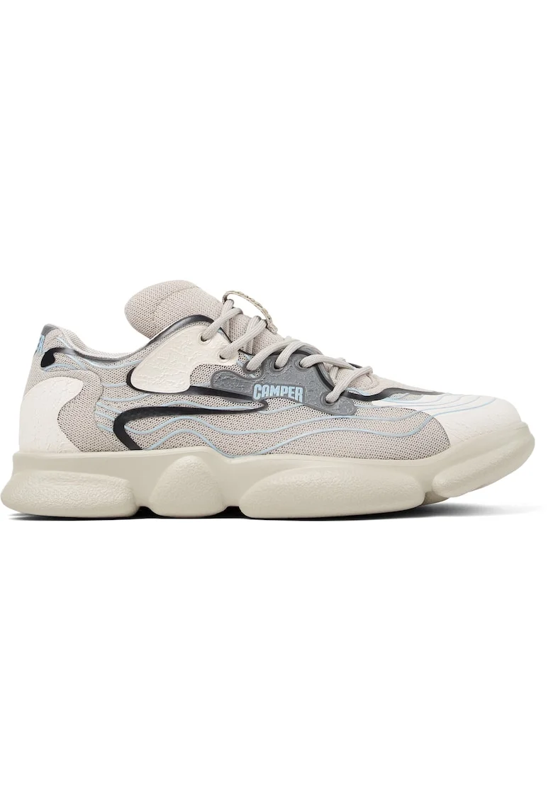 Pantofi sport din material textil cu garnituri sintetice Karst, Alb/Gri