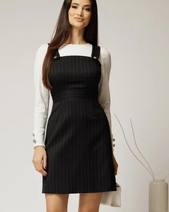 Rochie scurta neagra tip sarafan