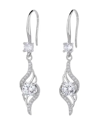 Cercei argint 925, JW839, model elegant, placati cu rodiu