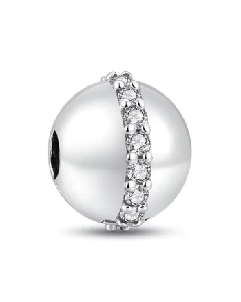 Charm/talisman separator argint 925, JW1167, model elegant cu pietre, placat cu rodiu