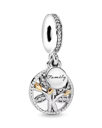 Charm/talisman argint 925, JW1141, model copac, placat cu rodiu