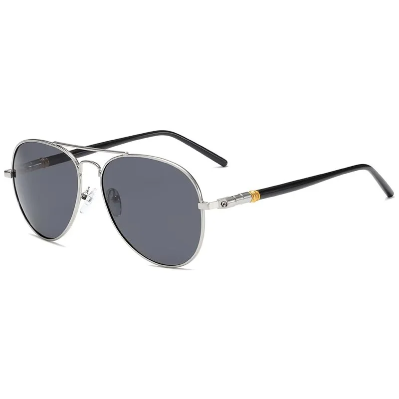 Ochelari de soare unisex, SG041, Argintiu/Negru