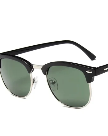 Ochelari de soare unisex, SG049, Negru/Verde