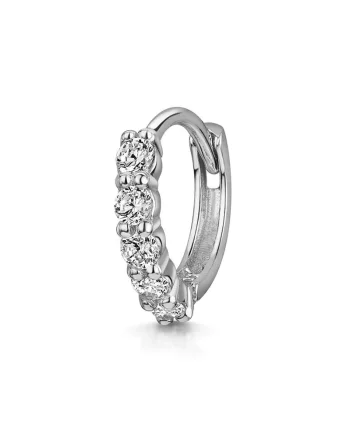 Cercel piercing ureche argint 925, JW1683, model elegant, placat cu rodiu