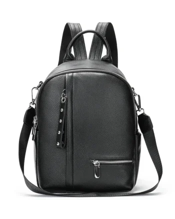 Rucsac dama Delis, Amabel GT2560, piele naturala, Negru