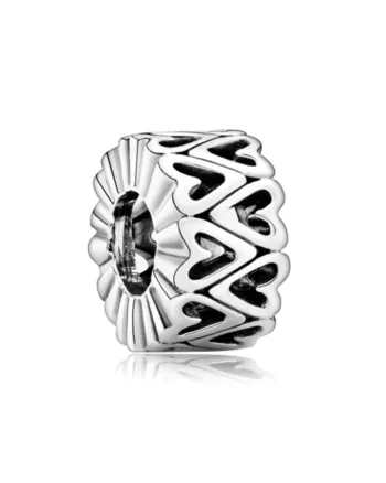 Charm/talisman argint 925, JW1151, model inimi, placat cu rodiu