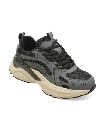 Pantofi sport GRYXX negri, 608, din material textil si piele naturala