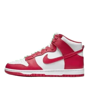 Pantofi sport barbati,  Dunk High, rosu si alb, material rezistent