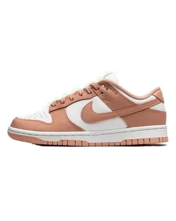 Pantofi sport  Dunk Low, roz, piele ecologica, stil retro-modern