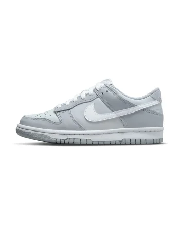 Pantofi sport din piele cu logo Dunk Low, Gri