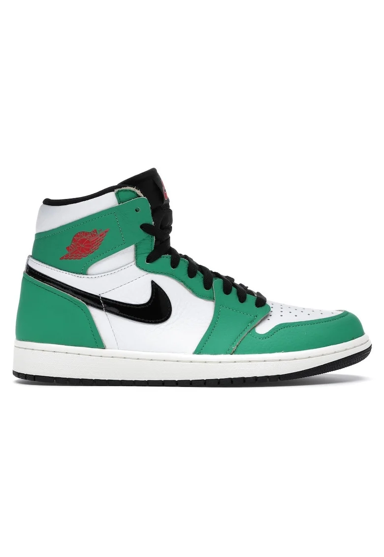 Pantofi sport,  1 Retro High Lucky Green, Alb/Verde