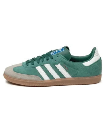 Tenisi barbati,  Samba OG, verde, talpa din cauciuc, piele intoarsa