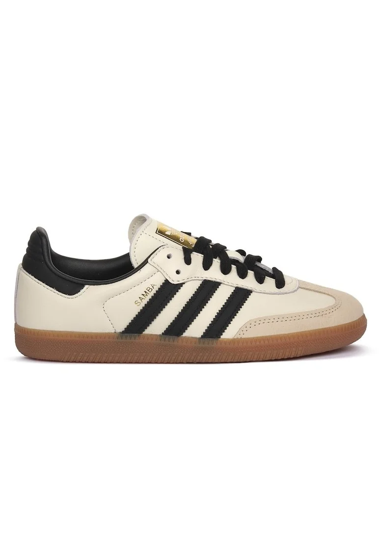 Pantofi sport dama  Samba Og, bej, piele naturala, design original, confort maxim