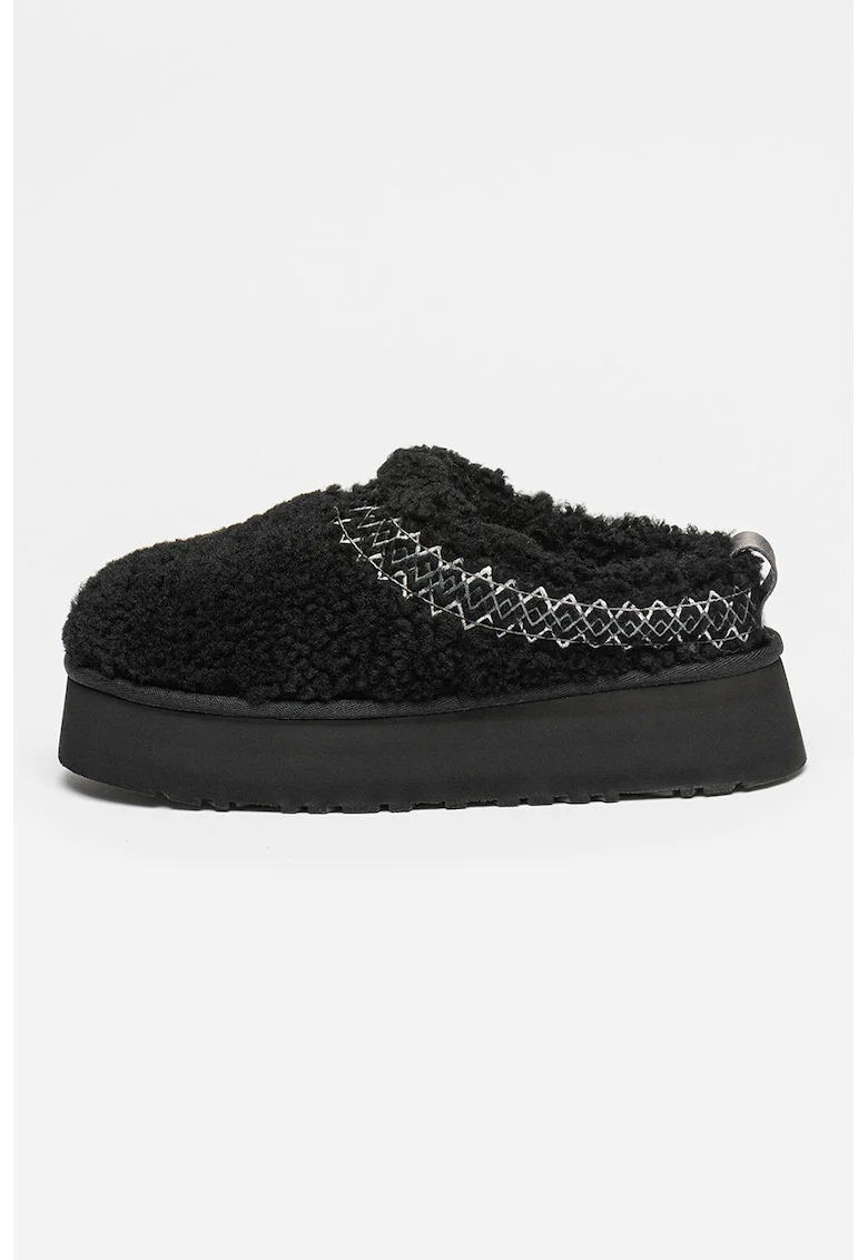 Papuci flatform de blana shearling sintetica Tazz