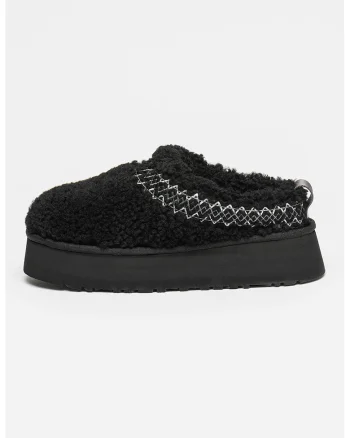 Papuci flatform de blana shearling sintetica Tazz