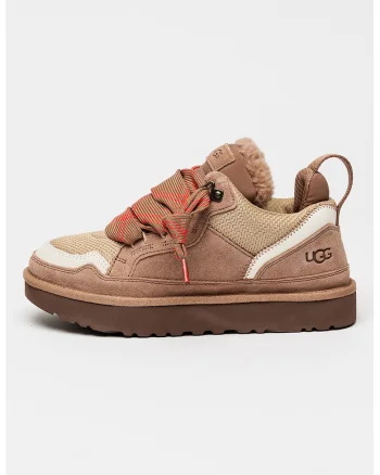 Pantofi sport cu insertii de piele intoarsa Lowmel, Kaki/Lila pal